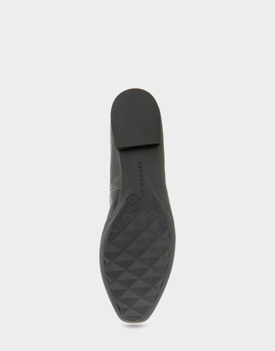 Comfortable Women's Ballet Flat In Black Leather Bottom View
