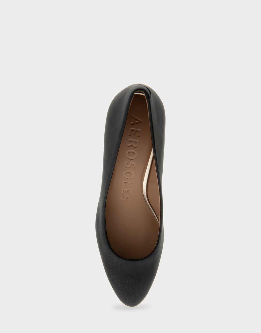 Comfortable Women's Mid Heel Pump in Genuine Black Leather Full Front View