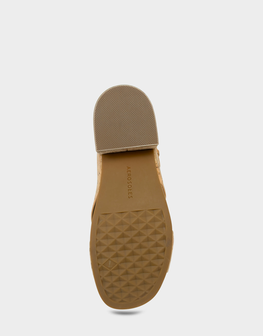 Comfortable Women's Heeled Sandal in Natural Cork Bottom View