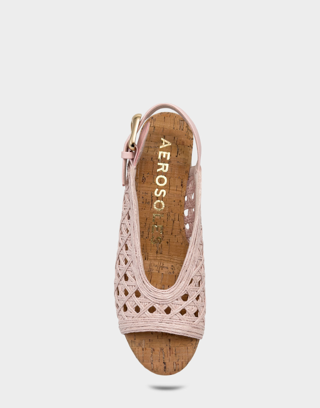 Comfortable Women's Platform Sandals in Natural/tan Embroidered Raffia Raffia Fabric Full Front View