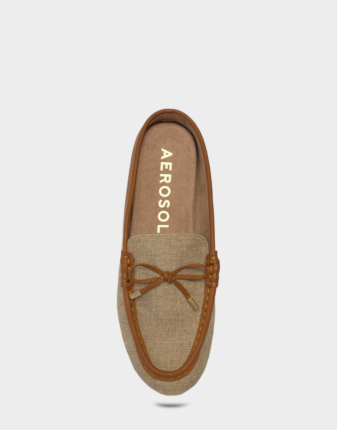 Comfortable Women's Mule in Natural Linen Full Front View