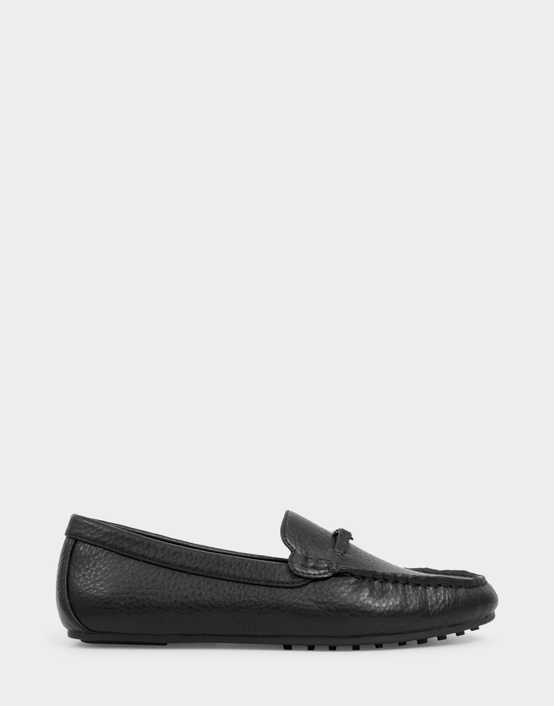 Comfortable Women's Driver In Black Faux Leather Side View