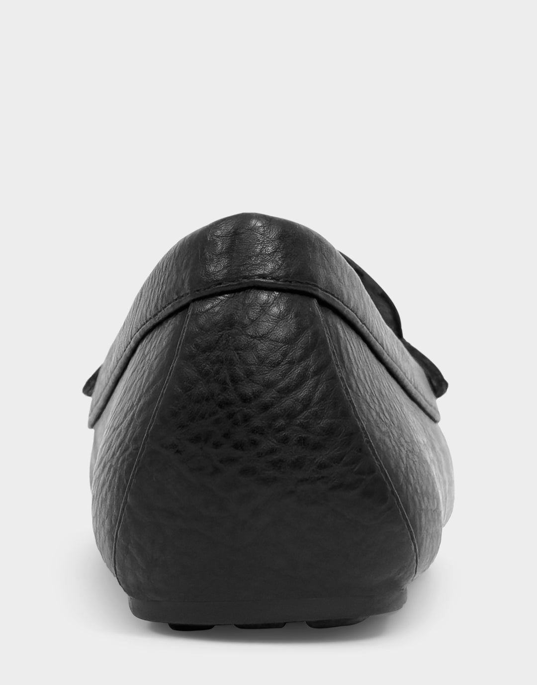 Comfortable Women's Driver In Black Faux Leather Back View