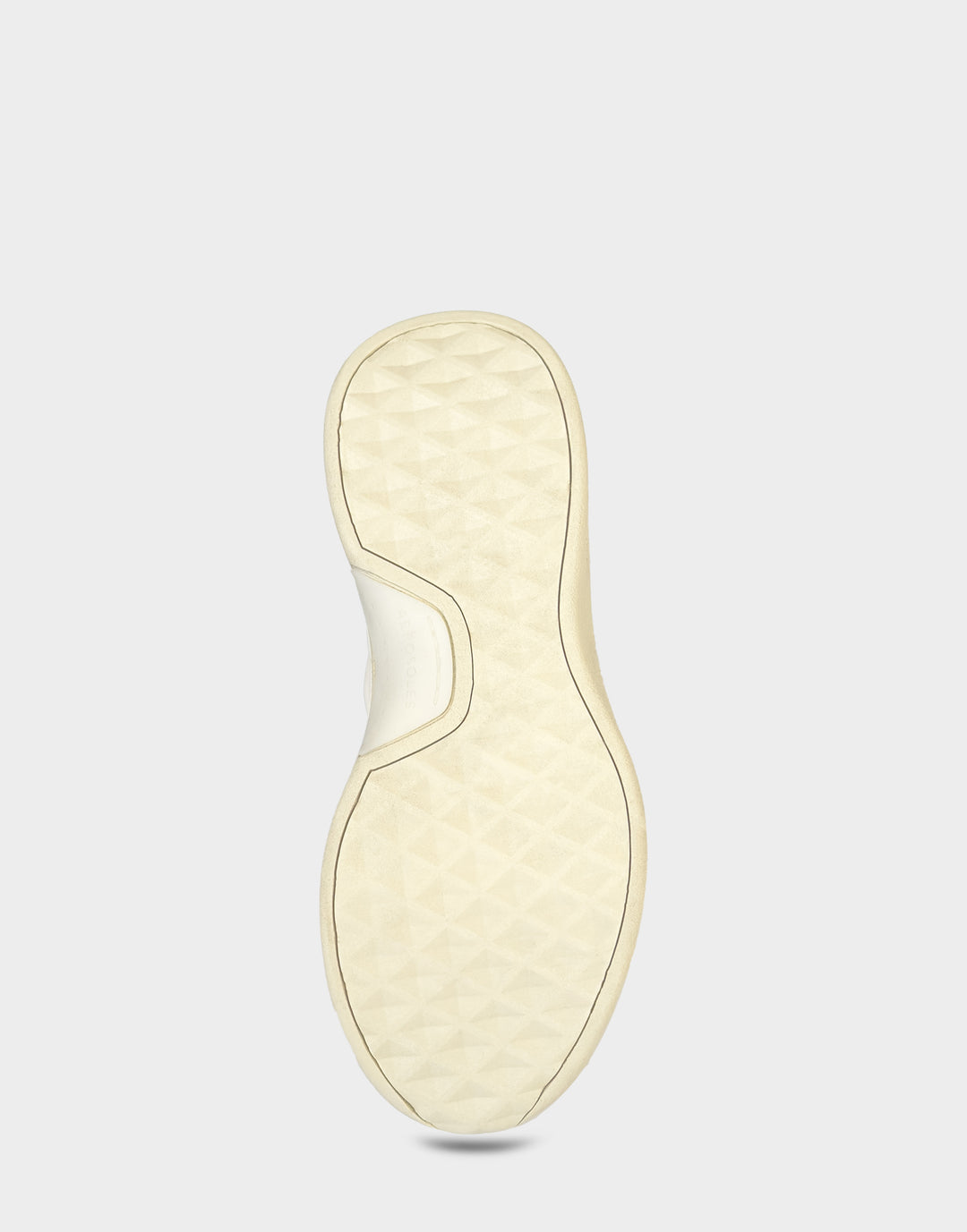 Comfortable Women's Mule Sneaker In Off White Fabric Bottom View