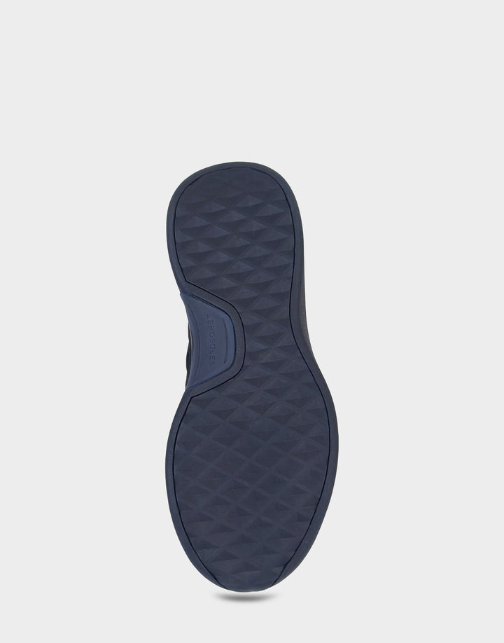 Comfortable Women's Mule Sneaker In Blue Fabric Bottom View
