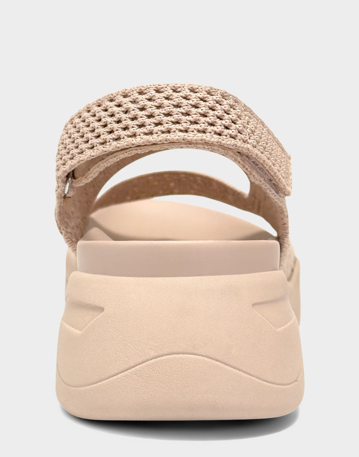 Comfortable Women's Sport Sandal in Pink Lace Knit Back View