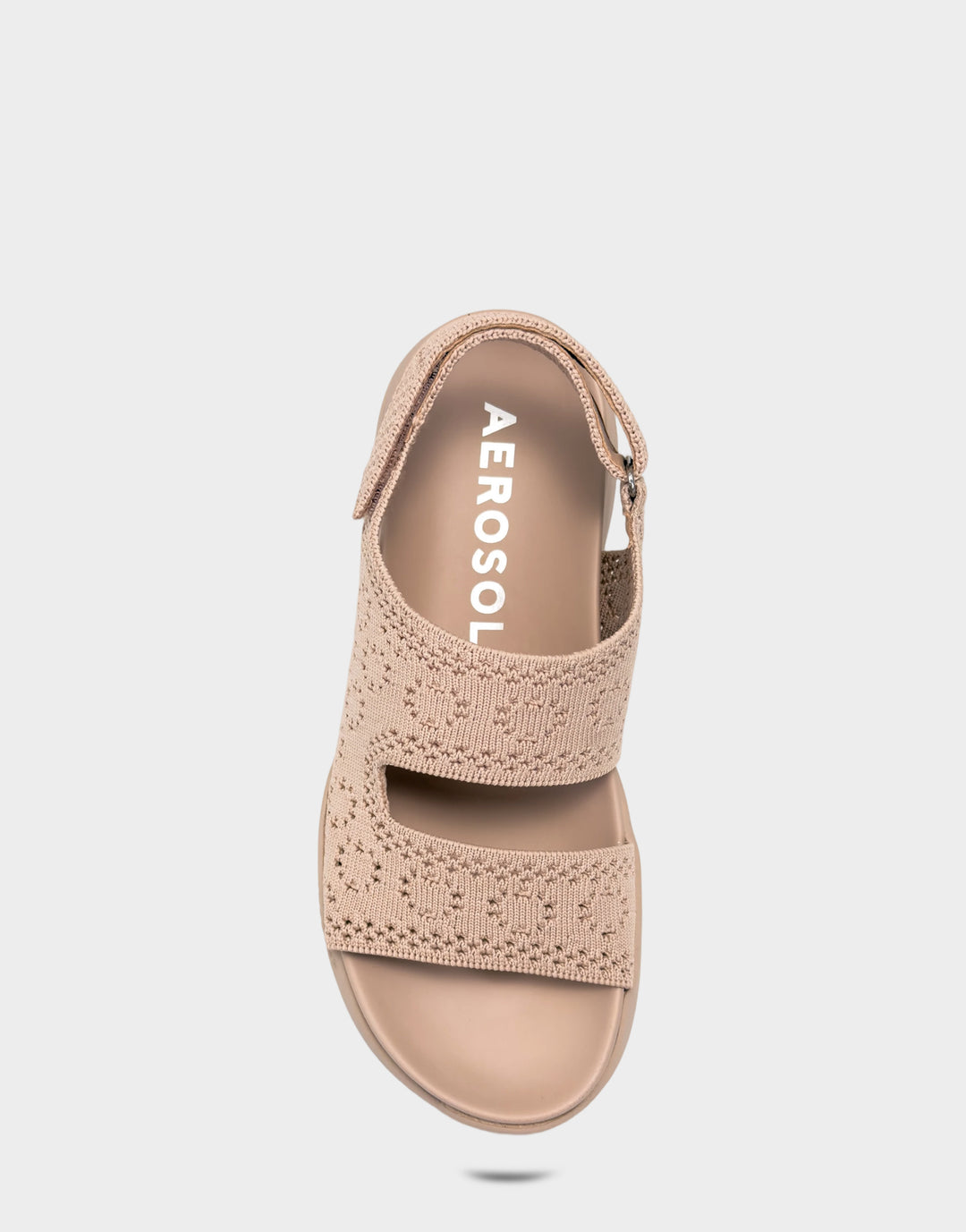 Comfortable Women's Sport Sandal in Pink Lace Knit Full Front View
