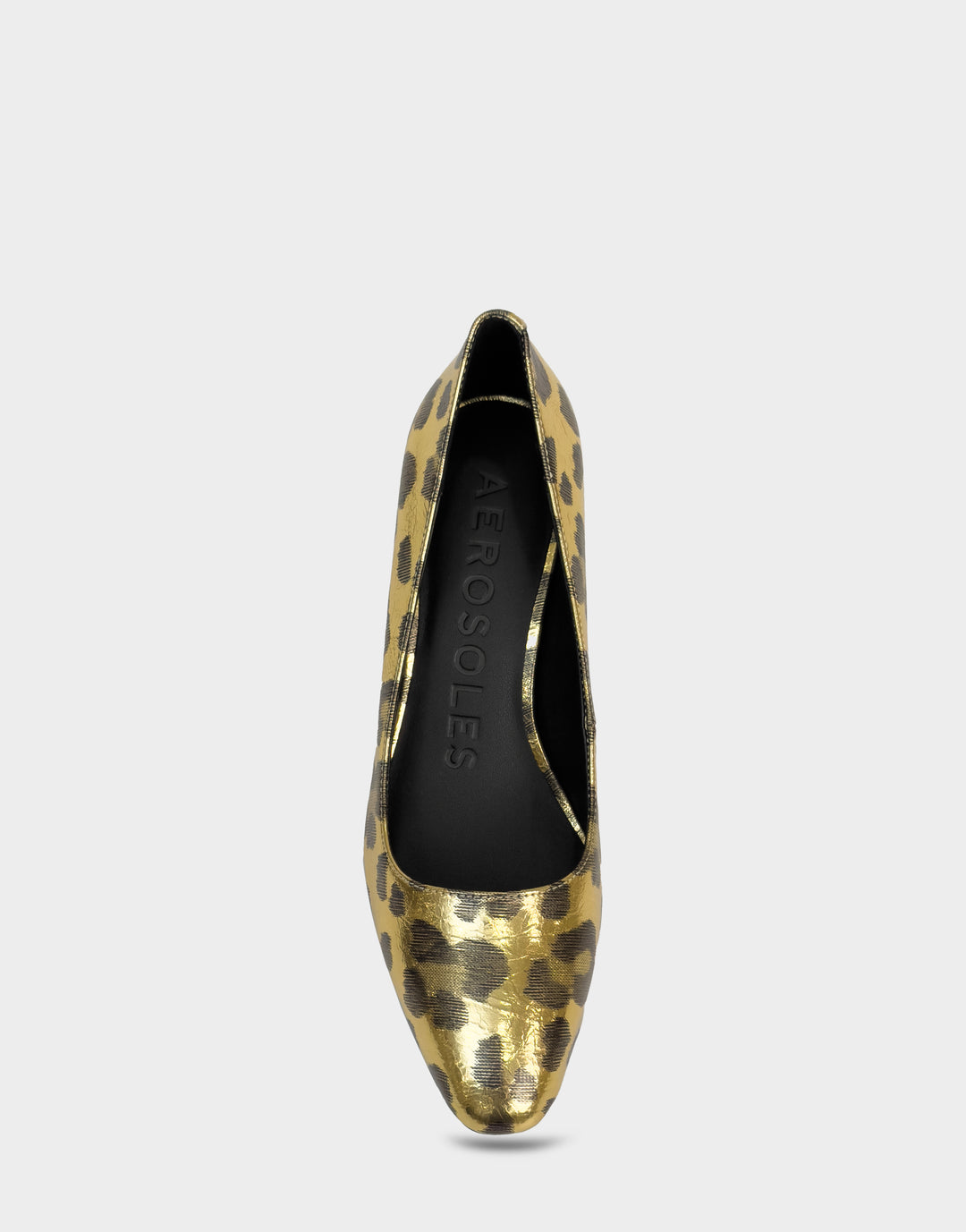 Comfortable Women's Pump In Animal Print Faux Leather Full Front View