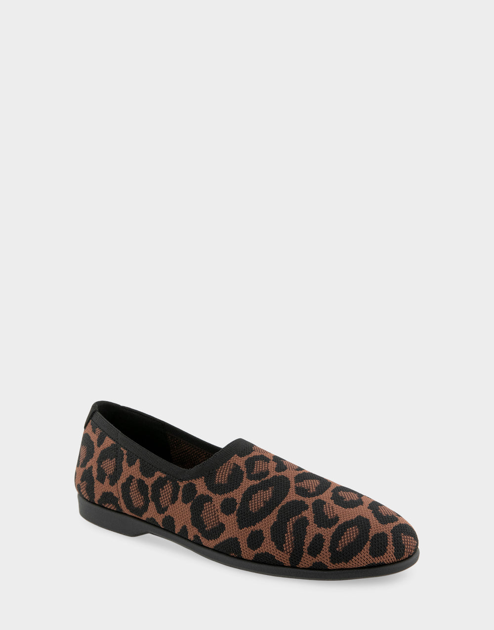 Comfortable Women's Nathaly Loafer In Animal Print Fabric, angle view