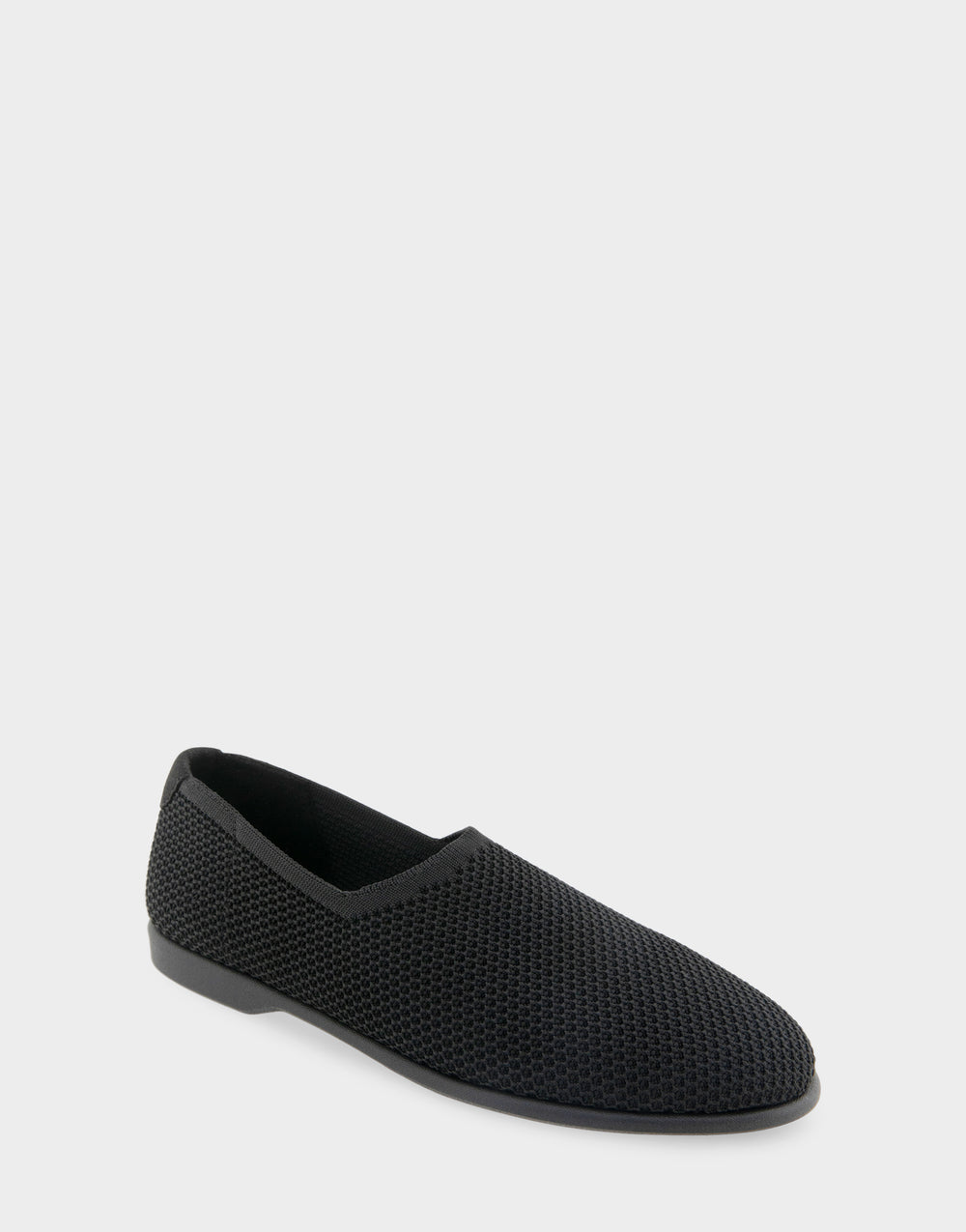 Comfortable Women's Nathaly Loafer In Black Fabric, angle view