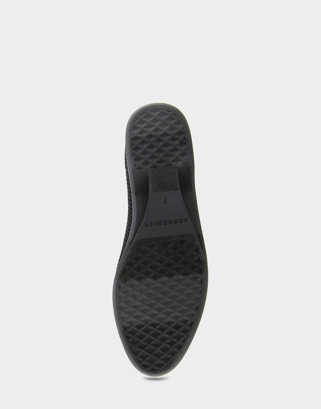 Comfortable Women's Nathaly Loafer In Black Fabric, sole view