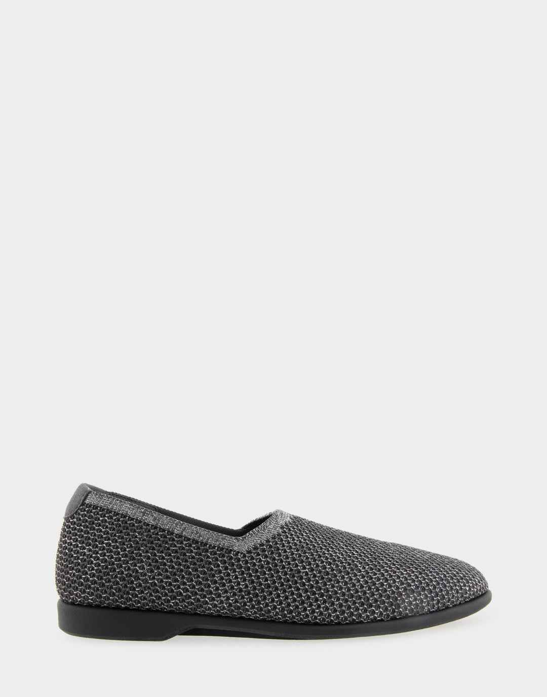 Comfortable Women's Nathaly Loafer In Gunmetal Fabric, side view