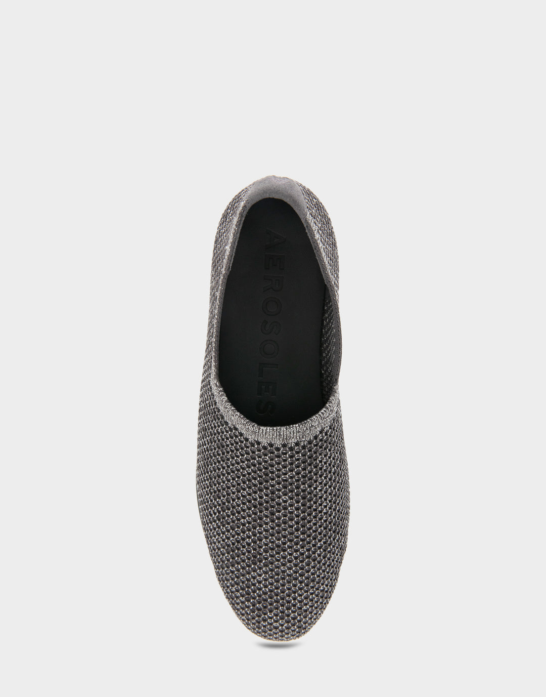 Comfortable Women's Nathaly Loafer In Gunmetal Fabric, top view