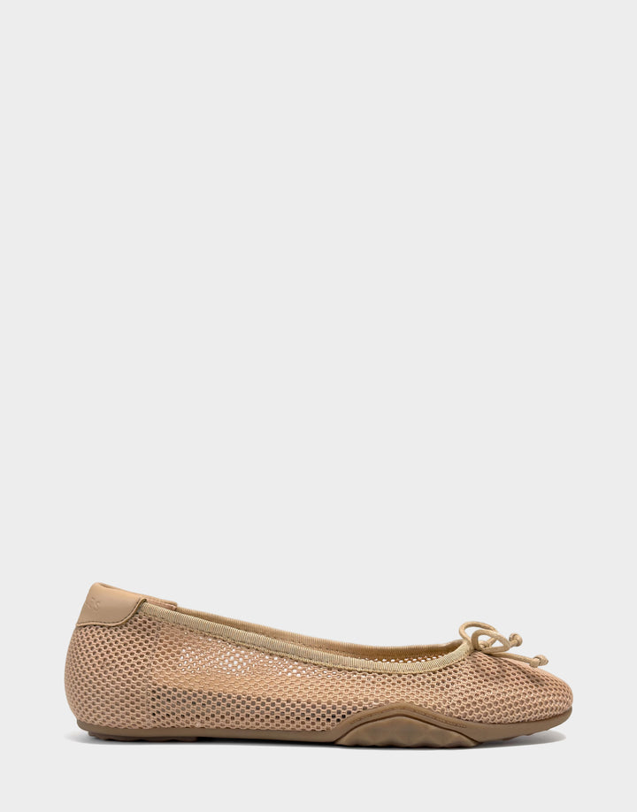 Comfortable Women's Sneaker in Natural Mesh Side View