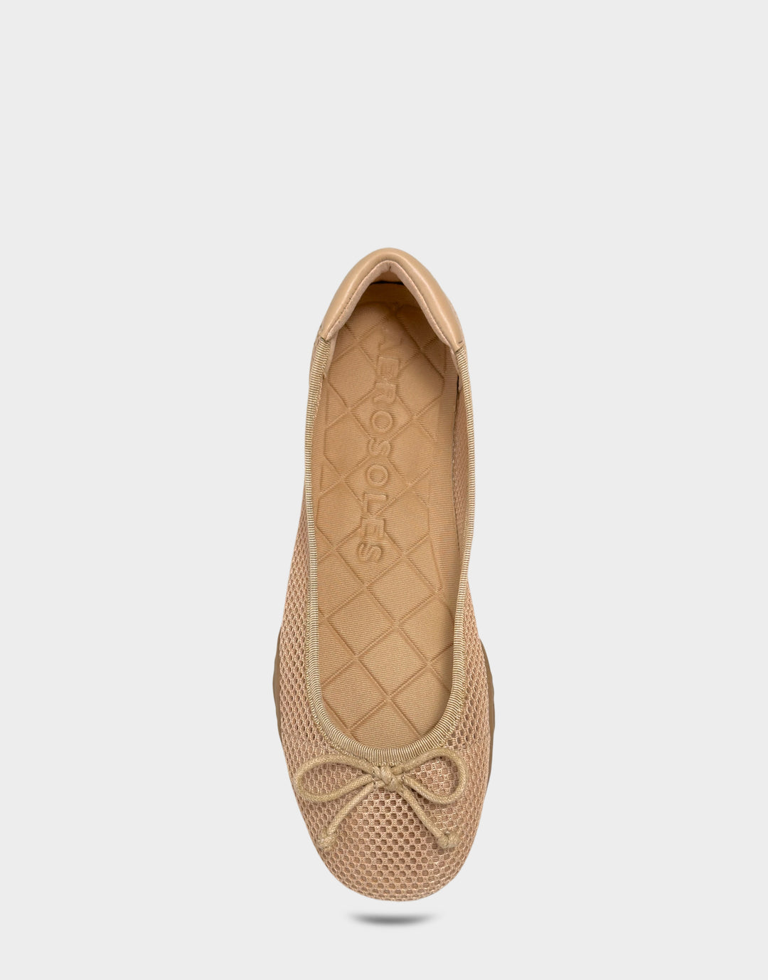 Comfortable Women's Sneaker in Natural Mesh Full Front View
