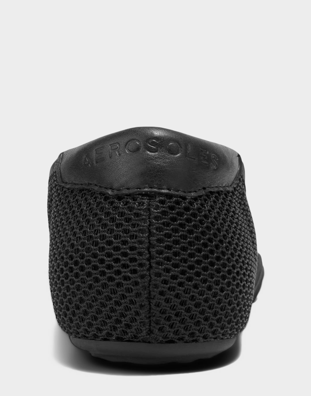 Comfortable Women's Sneakerina in Black Mesh Back View