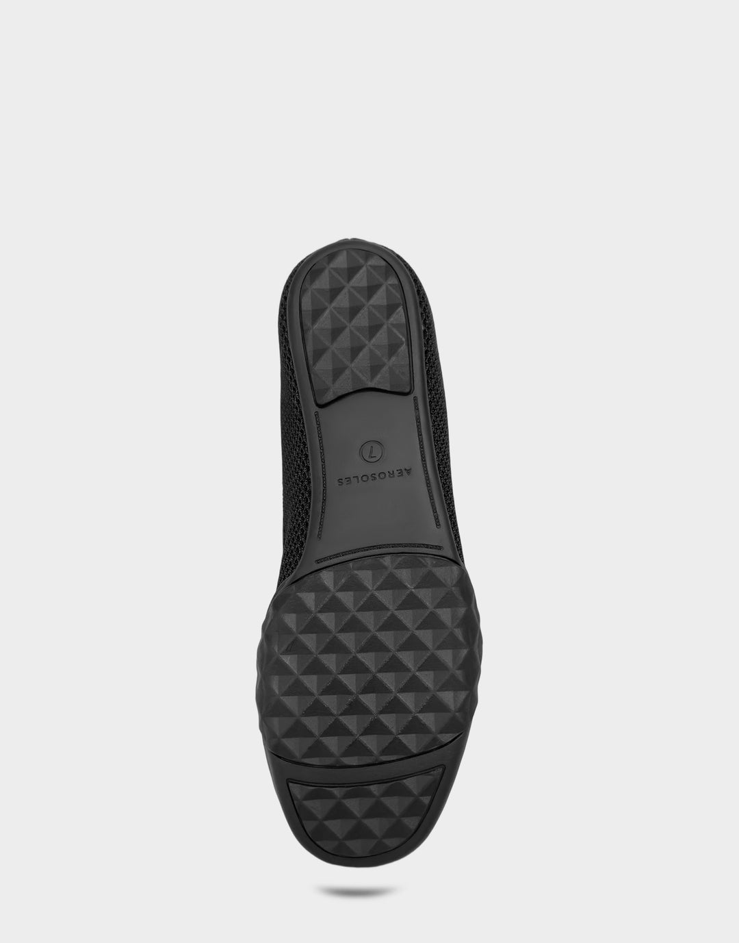 Comfortable Women's Sneakerina in Black Mesh Bottom View