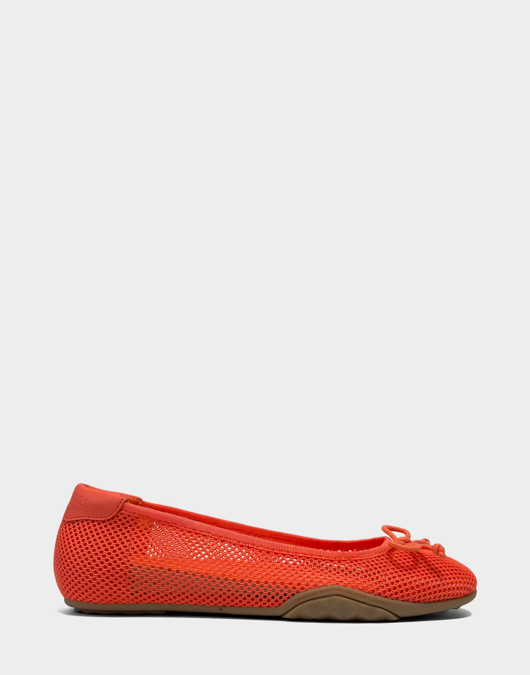 Comfortable Women's Sneakerina in Orange Mesh Side View