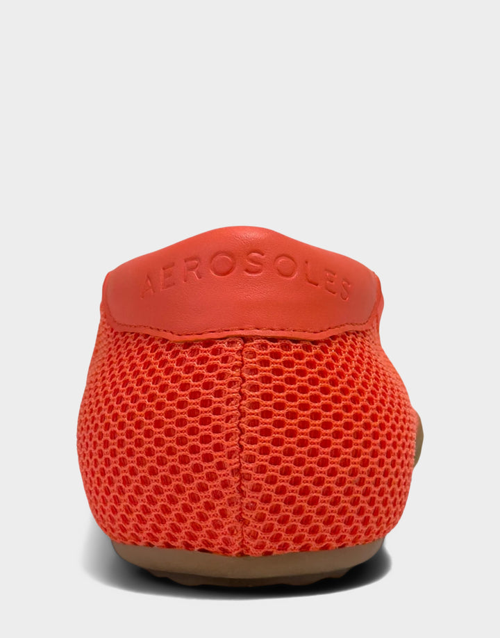 Comfortable Women's Sneakerina in Orange Mesh Back View