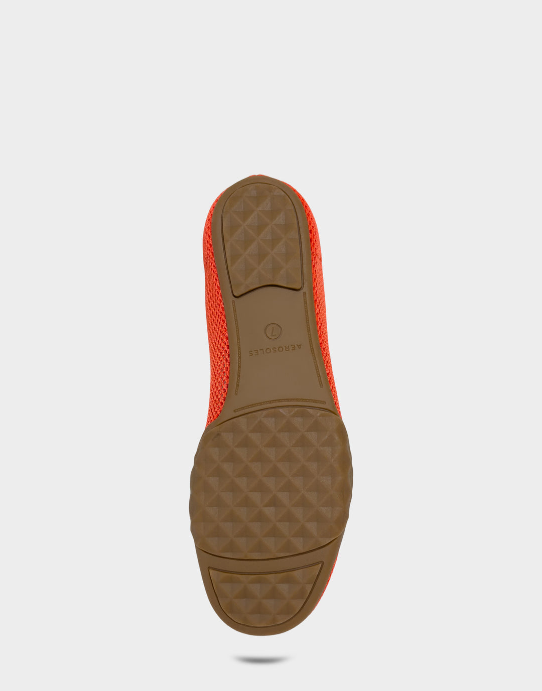 Comfortable Women's Sneakerina in Orange Mesh Bottom View