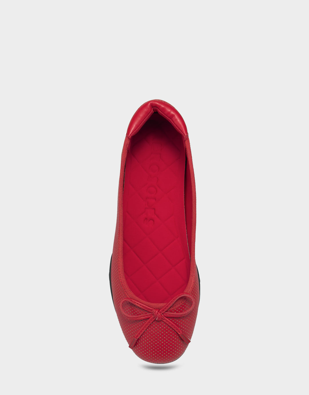 Comfortable Women's Onyx Sneakerina Flat In Red Faux Leather, top view
