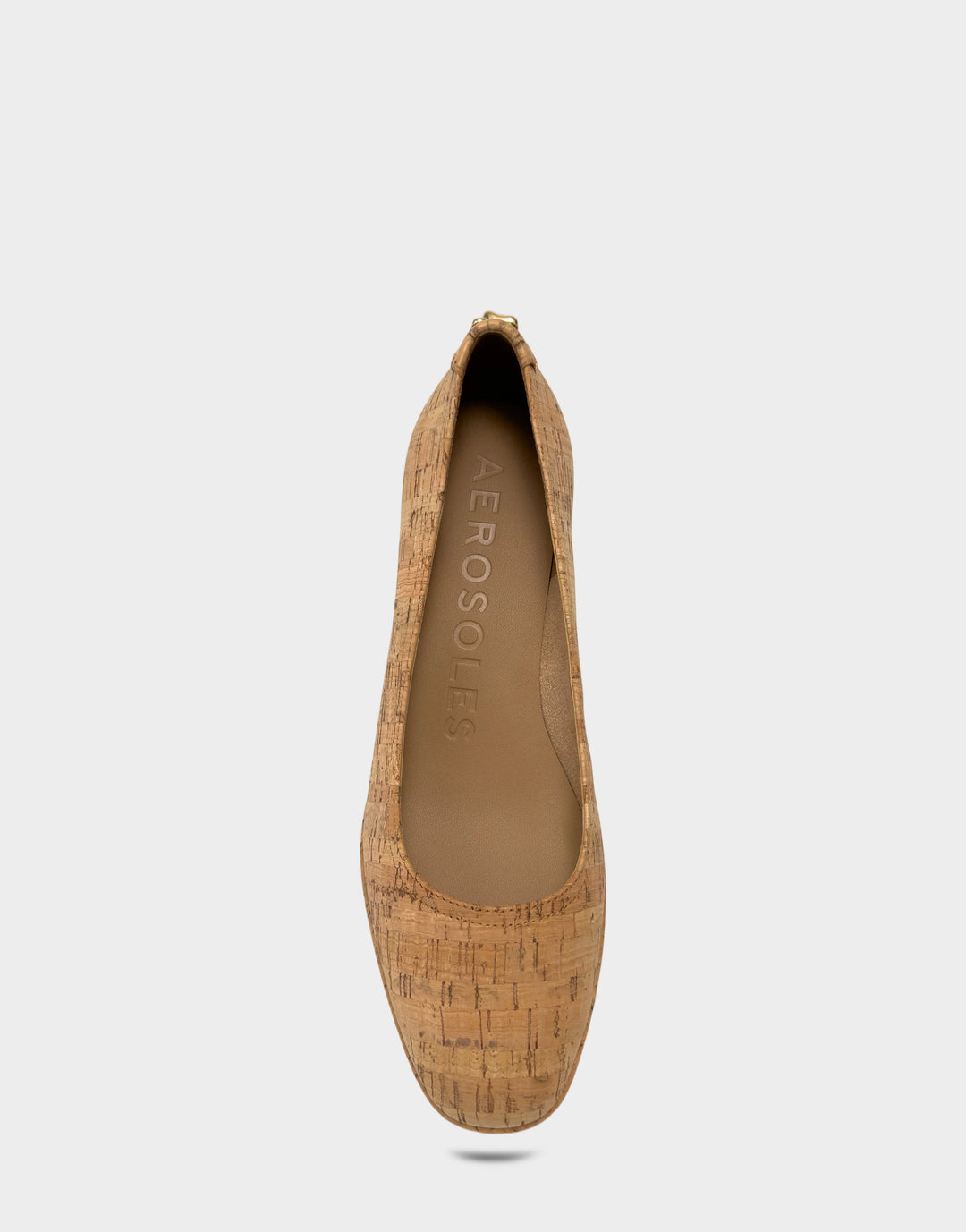 Comfortable Women's Dress Wedge in Natural Cork Full Front View