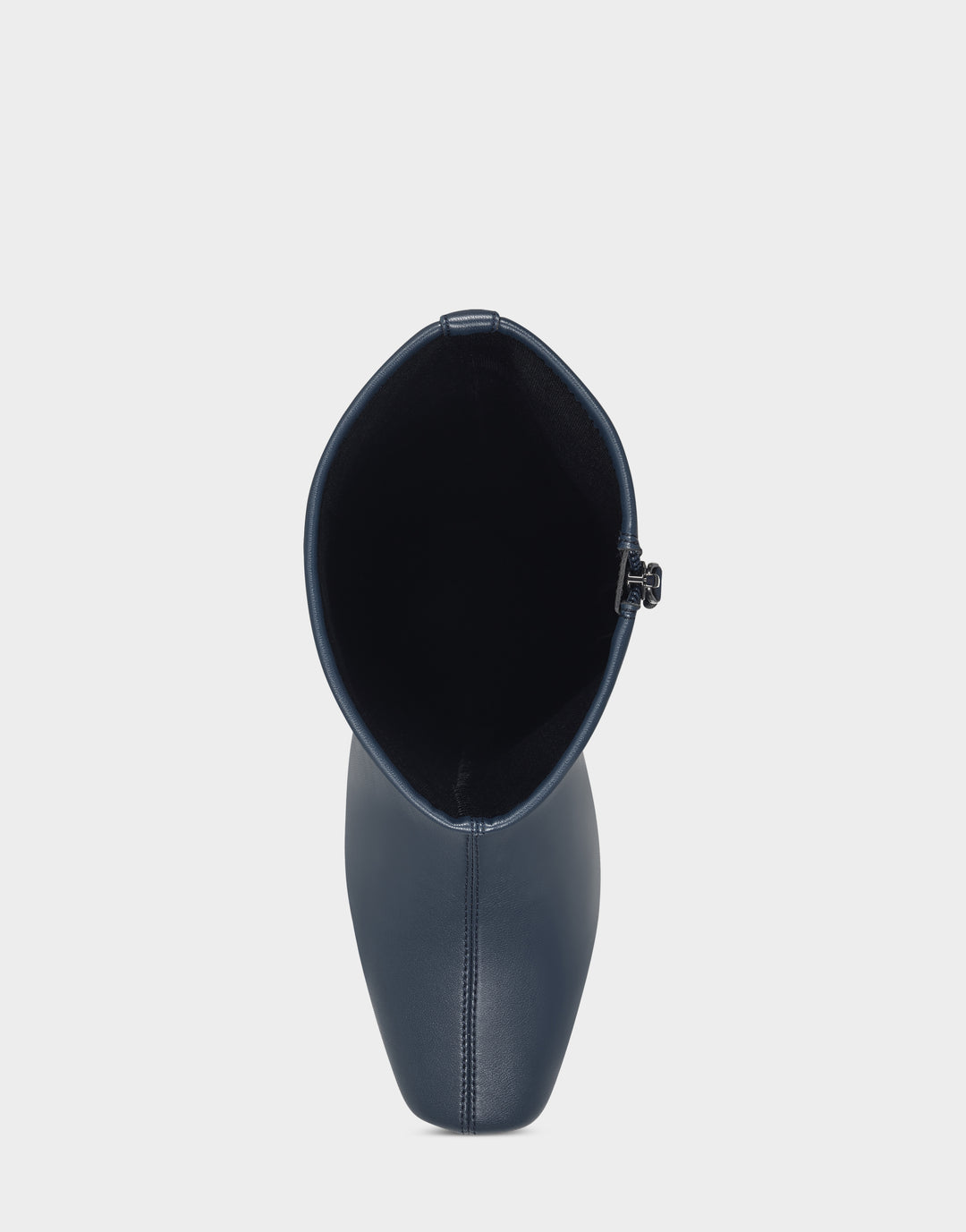 Comfortable Women's Tall Shaft Boot in Navy Faux Leather Full Front View
